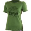 LASTING dámské merino triko s tiskem BACK zelené