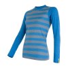 SENSOR MERINO ACTIVE dámské triko s pruhy modré