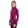 SENSOR MERINO ACTIVE dámské triko dl.rukáv stoják zip lilla