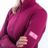 SENSOR MERINO ACTIVE dámské triko dl.rukáv stoják zip lilla