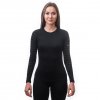 SENSOR MERINO ACTIVE dámské triko dl.rukáv černá/šedá pruhy