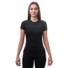 SENSOR MERINO ACTIVE dámské triko kr.rukáv černá/šedá pruhy