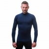 SENSOR MERINO DF pánské triko dl.rukáv zip deep blue