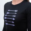 SENSOR MERINO ACTIVE PT ARROWS dámské triko dl.rukáv černá