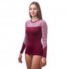 SENSOR MERINO IMPRESS dámské triko dl.rukáv lilla/pattern