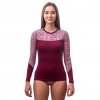 SENSOR MERINO IMPRESS dámské triko dl.rukáv lilla/pattern