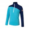 SENSOR MERINO EXTREME dětské triko dl.rukáv zip modrá/tm.modrá
