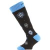 LASTING dětské merino lyžařské ponožky SJA, černá/modrá