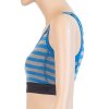 SENSOR MERINO ACTIVE dámská podprsenka modrá/šedá pruhy