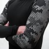 SENSOR MERINO IMPRESS pánské triko dl.rukáv černá/honeycomb