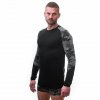 SENSOR MERINO IMPRESS pánské triko dl.rukáv černá/honeycomb