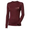 PROGRESS MB TDRZ Merino & Bambus dámské termo triko s dlouhým rukávem, švestka/meruňka
