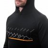 SENSOR MERINO UPPER RJ pánská mikina klokanka černá