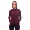 SENSOR MERINO UPPER dámská mikina celozip port red