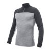 SENSOR MERINO BOLD pánské triko dl.rukáv zip cool gray/anthracite