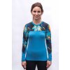SENSOR MERINO IMPRESS dámské triko dl.rukáv modrá/universe