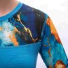 SENSOR MERINO IMPRESS dámské triko dl.rukáv modrá/universe