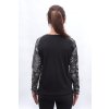 SENSOR MERINO BLEND IMPRESS dámské triko dl.rukáv černá/zebra