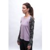 SENSOR MERINO BLEND IMPRESS dámské triko dl.rukáv violet/zebra