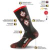 LASTING merino lyžařské ponožky&podkolenky SCK+SWN SET 1+1, černá/červená
