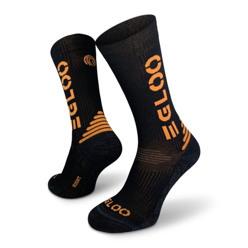 EGLOO_MERINO_HBS_Hike&Bíke_socks_black_orangeADJ