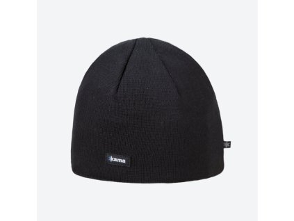 KAMA A02 pletená merino čiapka, čierna