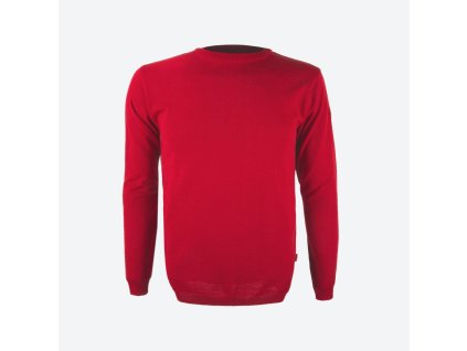 KAMA 4101 pánsky merino sveter, červený