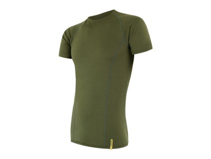 SENSOR MERINO ACTIVE pánske tričko s krátkým rukávom safari