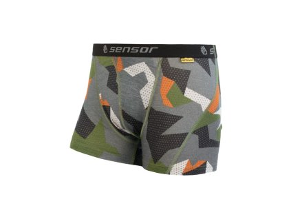 SENSOR MERINO IMPRESS pánske trenky safari/camo
