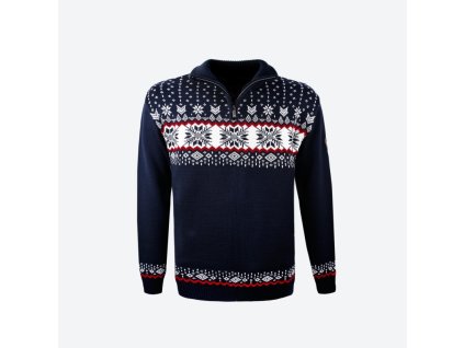 KAMA 4054 merino sveter, modrý