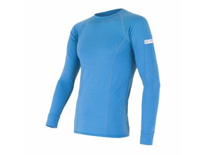SENSOR MERINO ACTIVE pánske tričko s dlhým rukávom modré
