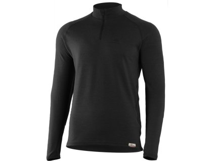 LASTING pánska merino mikina WIRY čierna