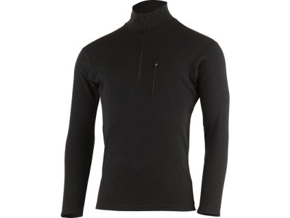 LASTING pánska merino mikina BREND čierna