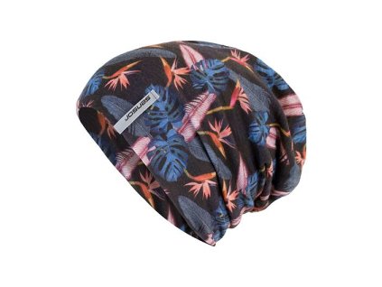 SENSOR ČEPICA MERINO IMPRESS black/floral