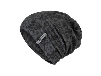 SENSOR ČEPICE MERINO IMPRESS, čierna/skulls