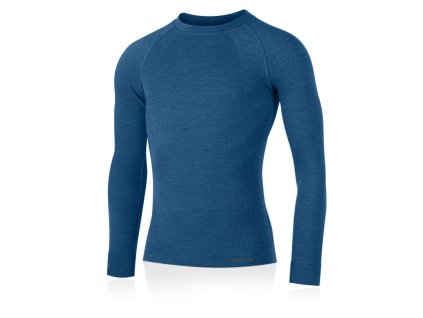 LASTING pánske merino tričko bez švov MAPOL modrá