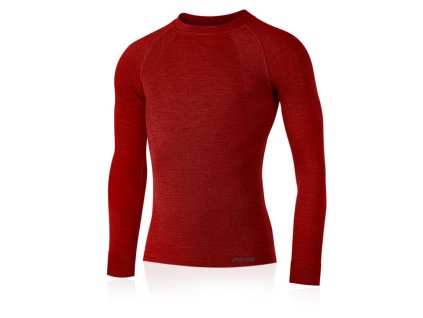 LASTING pánske merino tričko bez švov MAPOL červená