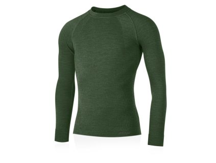 LASTING pánske merino tričko bez švov MAPOL zelená