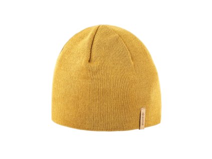 KAMA A02 pletená merino čiapka, žltá