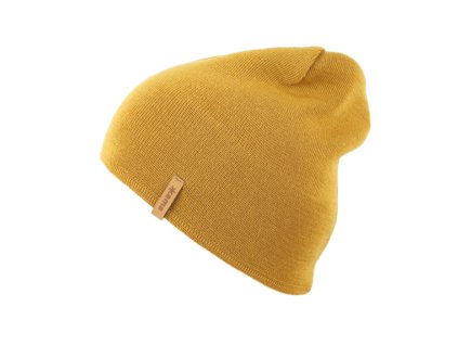 KAMA A160 pletená merino čiapka, žltá