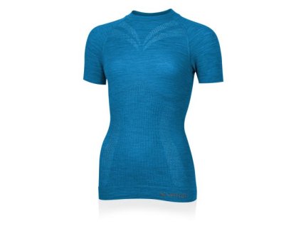 LASTING dámske merino bezšvové tričko MALBA modré