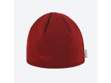 KAMA AW69 pletená merino čiapka s membránou GORE-TEX WINDSTOP, tmavočervená