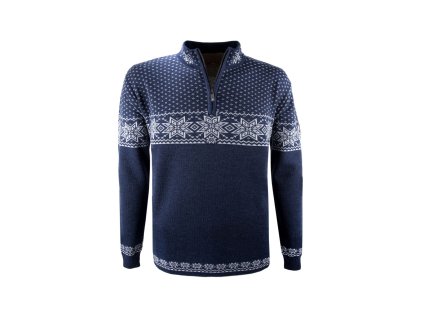 KAMA 4053 merino sveter unisex, modrý