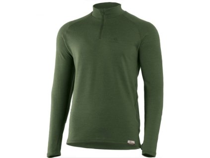 LASTING pánska merino mikina WARY zelená