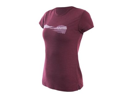 SENSOR MERINO AIR PT HILLS dámske tričko s krátkým rukávom, port red