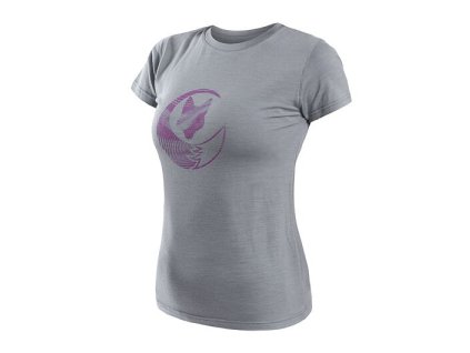 SENSOR MERINO ACTIVE PT FOX dámske tričko s krátkym rukávom, šedá