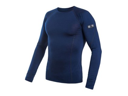 SENSOR MERINO ACTIVE pánske tričko s dlhým rukávom tmavomodré