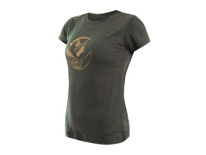 SENSOR MERINO AIR PT FOX dámske tričko s krátkým rukávom oliv green