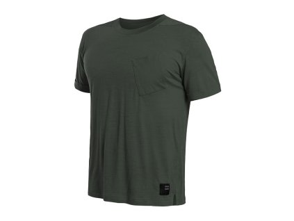 SENSOR MERINO AIR traveller pánske tričko olive green