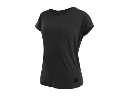 SENSOR MERINO AIR traveller dámske tričko s krátkym rukávom, čierna
